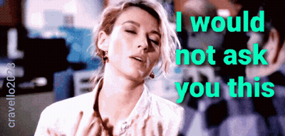 Woman I Would Not Ask You This Green GIF