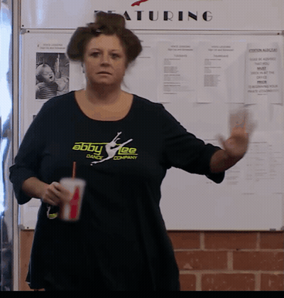 Woman In Abby Lee Dance Shirt By Whiteboard GIF