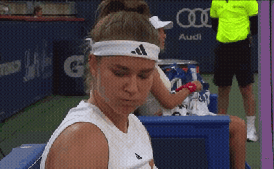 Woman In Adidas Headband On Bench At Audi Sign GIF