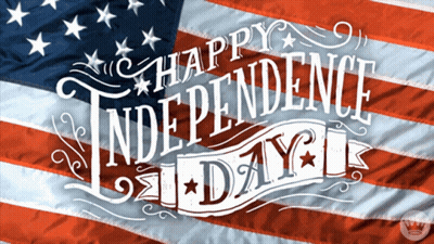 Woman In American Tradition Shirt Holding American Flags GIF