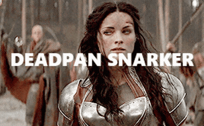 Woman In Armor Deadpan Snarker GIF