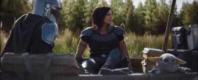 Woman In Armor Sitting In Boat GIF