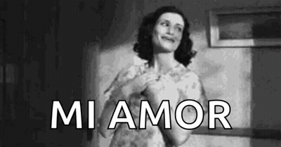 Woman In Bathrobe Mi Amor Black And White GIF