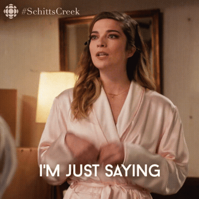 Woman In Bathrobe Saying Im Just Saying GIF