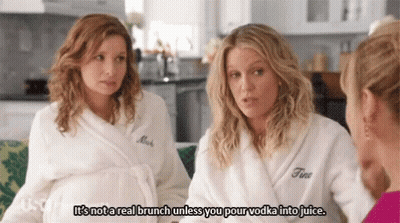 Woman In Bathrobe Saying Not Real Brunch Without Vodka GIF