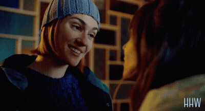Woman In Beanie And Blue Sweater Saying And If That's Our Destiny GIF