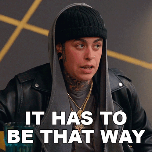 Woman In Beanie And Leather Jacket It Has To Be That Way GIF