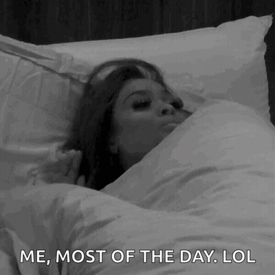 Woman In Bed Me Most Of Day Lol GIF
