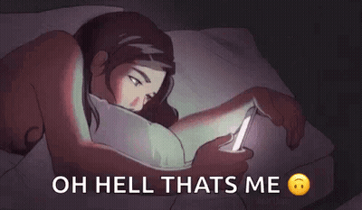 Woman In Bed Says Oh Hell Thats Me GIF