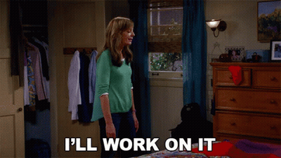 Woman In Bedroom Saying I'll Work On It GIF
