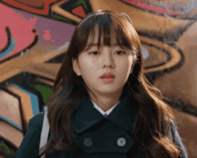 Woman In Beret And Sailor Suit Close Up GIF