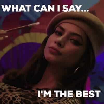 Woman In Beret Says What Can I Say I'm The Best GIF