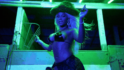 Woman In Bikini And Cowboy Hat Dancing GIF