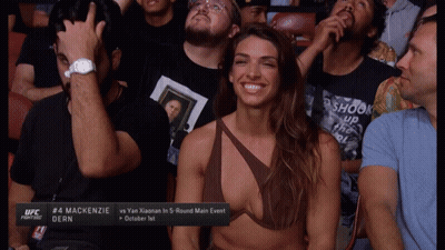 Woman In Bikini At UFC Fight GIF