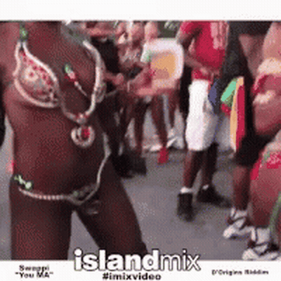 Woman In Bikini Dancing At Parade GIF