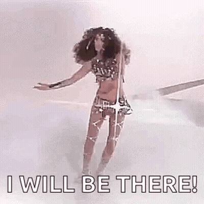 Woman In Bikini Dancing In Pool Saying I Will Be There GIF