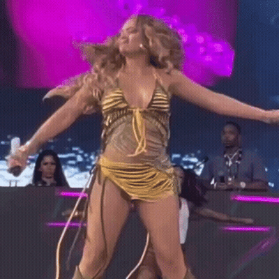 Woman In Bikini Dancing On Stage GIF