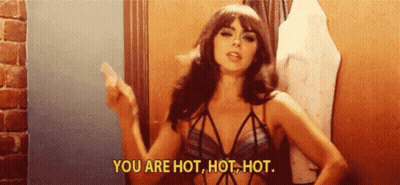 Woman In Bikini Saying You Are Hot Hot Hot GIF