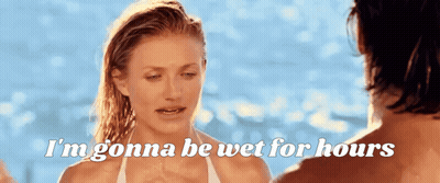Woman In Bikini Says Gonna Be Wet GIF