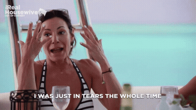 Woman In Bikini Says I Was Just In Tears On Boat GIF