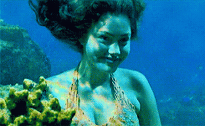 Woman In Bikini Swimming Underwater GIF