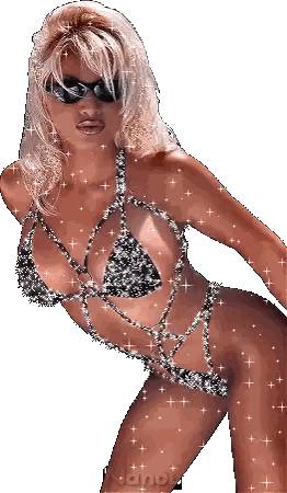 Woman In Bikini With Nano Sticker