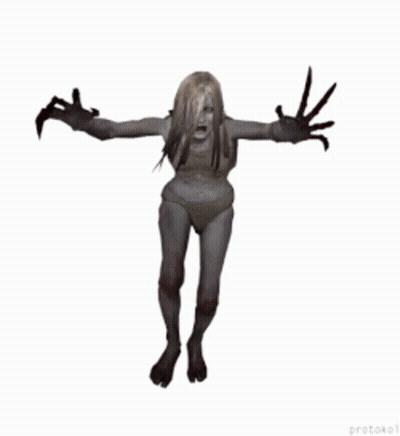 Woman In Bikini With Sharp Claws GIF