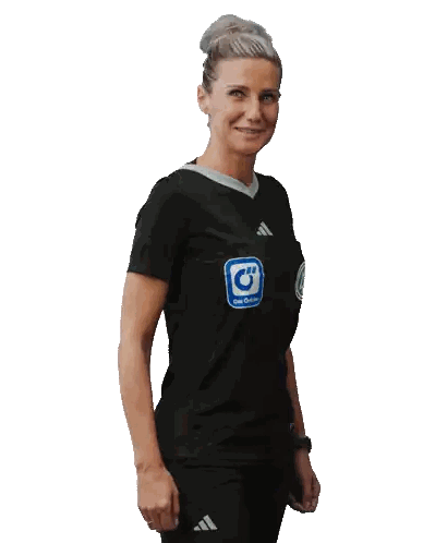 Woman In Black Adidas Shirt Giving Thumbs Up Sticker