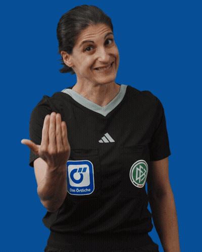 Woman In Black Adidas Shirt With Deutsche Logo GIF