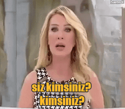Woman In Black And White Dress Siz Kimsiniz Kimsiniz GIF