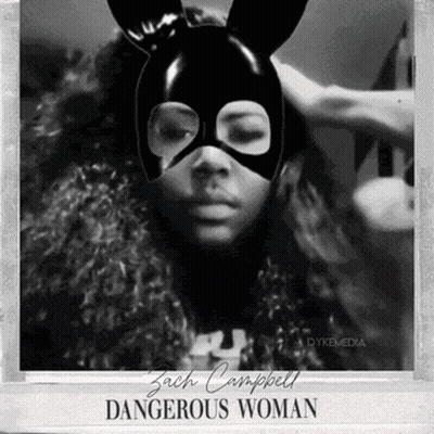 Woman In Black And White Mask Zach Campbell Dangerous Woman GIF