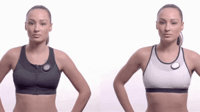 Woman In Black And White Sports Bras GIF