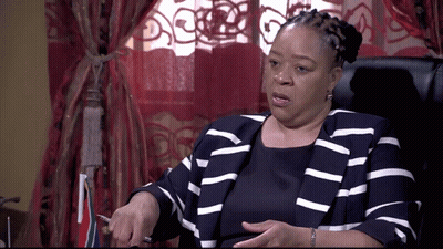 Woman In Black And White Striped Jacket GIF
