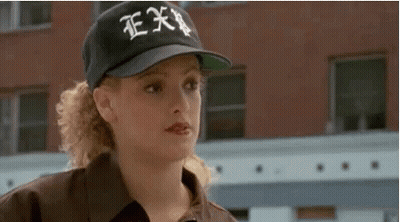 Woman In Black Baseball Cap Saying Ex GIF