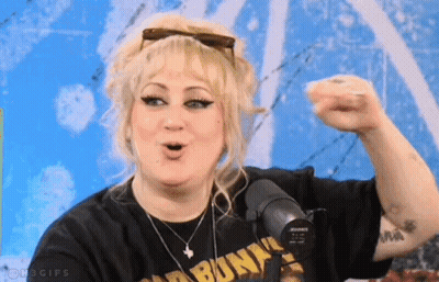 Woman In Black Bunny Shirt GIF