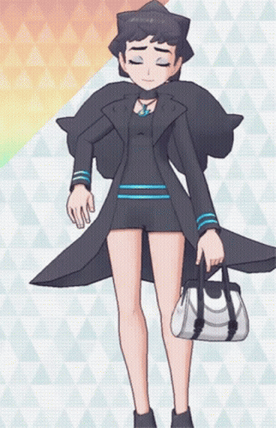 Woman In Black Coat And Shorts Holding White Bag GIF