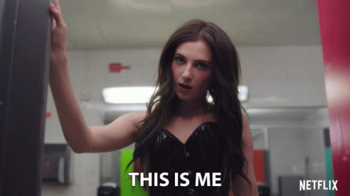 Woman In Black Corset Says This Is Me Netflix Ad GIF