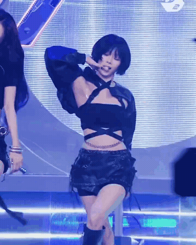 Woman In Black Crop Top And Shorts Dancing GIF