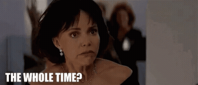 Woman In Black Dress And Earrings Asking GIF