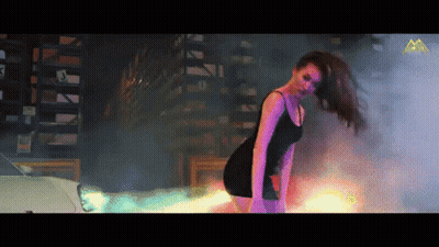 Woman In Black Dress Dancing GIF