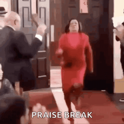 Woman In Black Dress Dancing With Man In White Shirt GIF