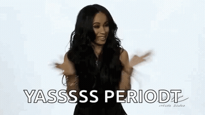 Woman In Black Dress Dancing Yassss Periodt GIF