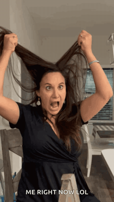 Woman In Black Dress Hair Up Me Lol GIF