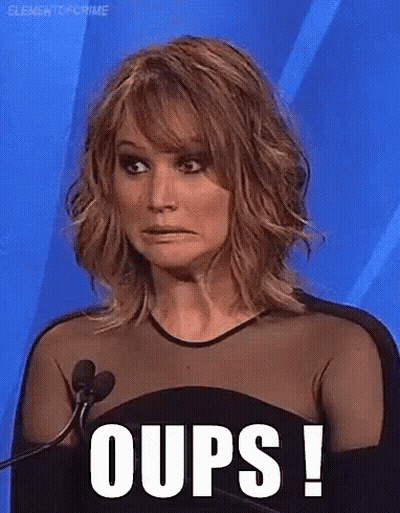 Woman In Black Dress Making Face At Microphone GIF