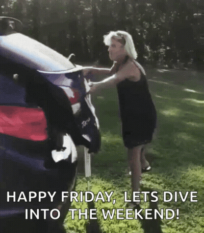 Woman In Black Dress Opening Car Trunk GIF
