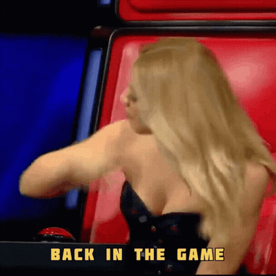 Woman In Black Dress Red Chair Back In The Game GIF