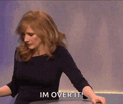 Woman In Black Dress Saying Im Over It GIF
