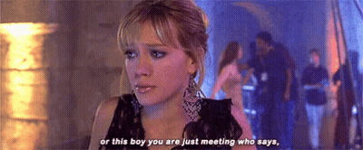 Woman In Black Dress Saying Or This Boy GIF