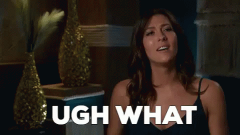 Woman In Black Dress Saying Ugh GIF