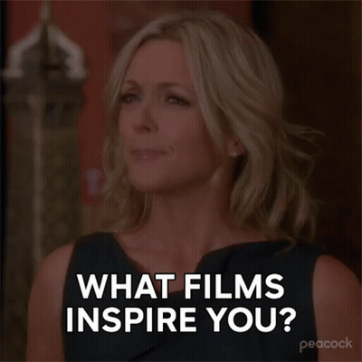 Woman In Black Dress Saying What Films Inspire GIF